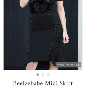 Killstar beelzababe midi skirt nwot